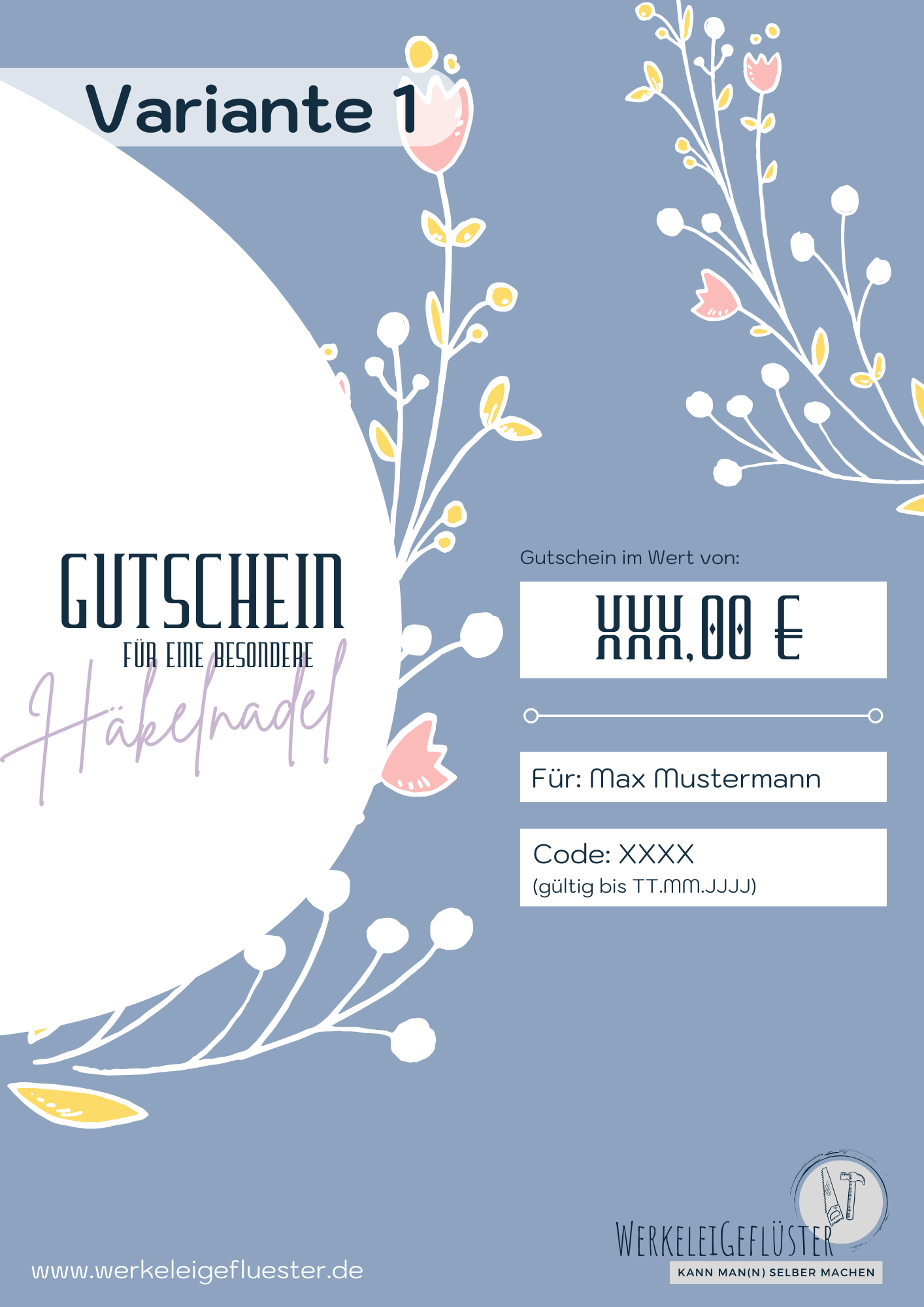 Gutschein zum selbst ausdrucken - WerkeleiGeflüster